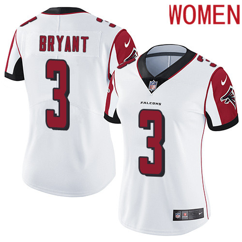 2019 Women Atlanta Falcons #3 Bryant white Nike Vapor Untouchable Limited NFL Jersey->women nfl jersey->Women Jersey